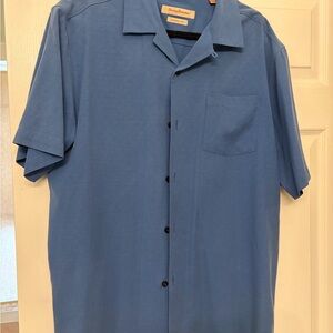Tommy Bahama Casual Blue Button Down Aloha Shirt